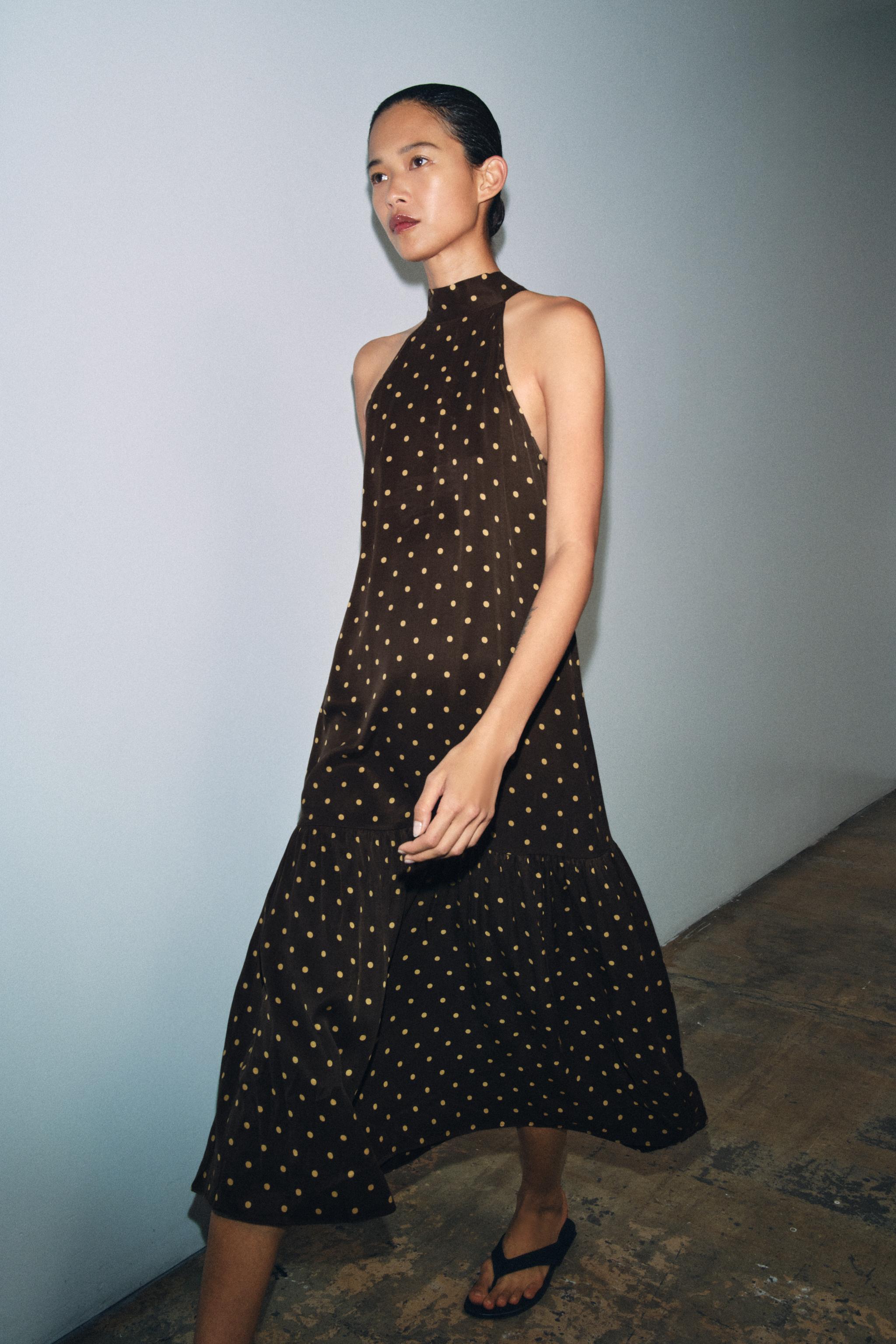 ZW COLLECTION HALTER POLKA DOT DRESS